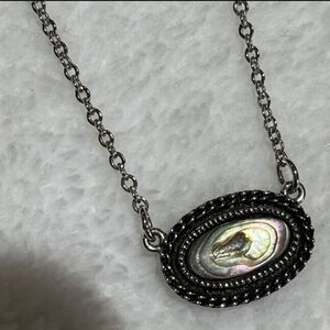 Sarah Coventry Abalone Chocker Necklace Signed Fairy Dainty